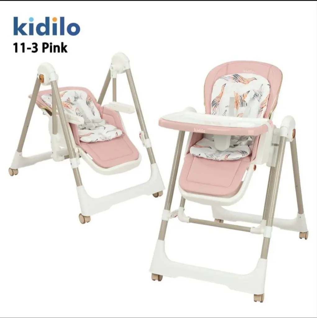 kidilo swing high chair  pink.webp
