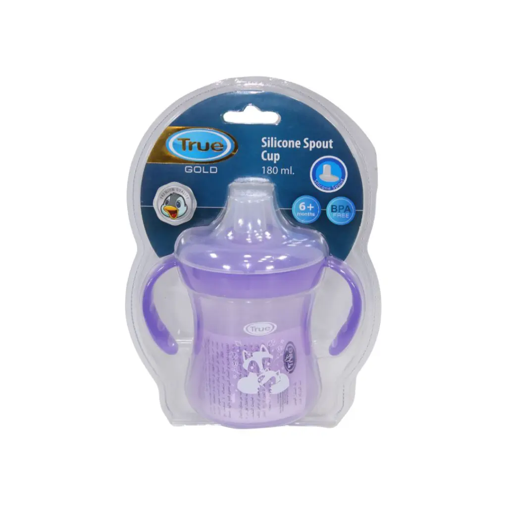 true silicone spout cup 180ml purple.webp