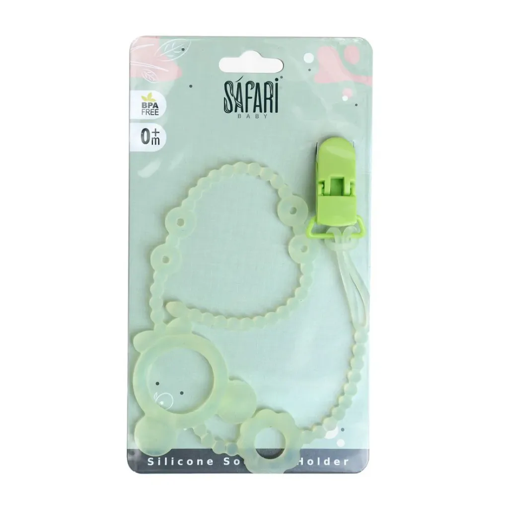 Safari Silicone Soother Holder 0+ months 2.webp