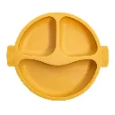 True Gold Silicon feeding set includes Plate, Fork & spoon  yellow.webp