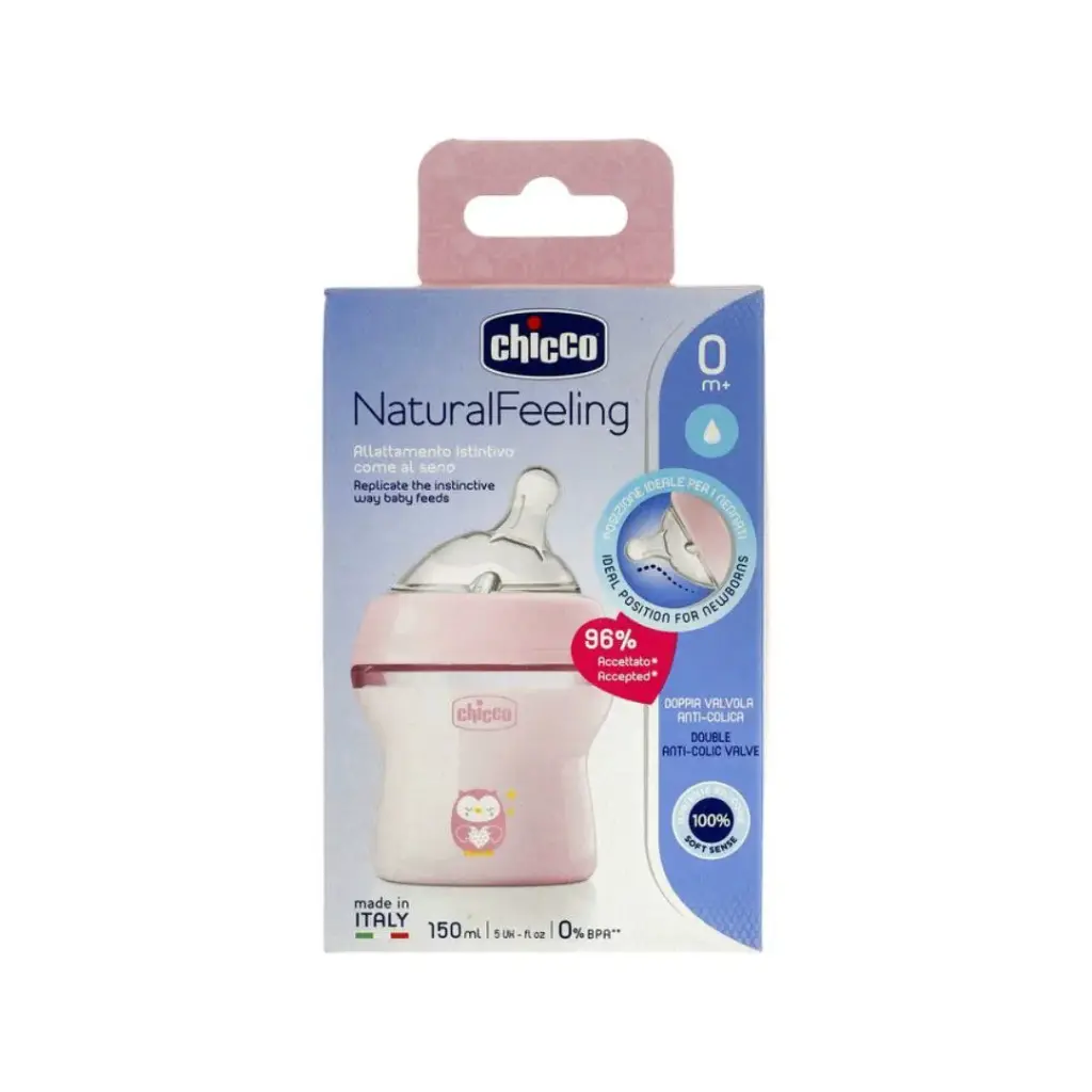[8058664153619] Chicco natural feeling 150 ml 0+ pink