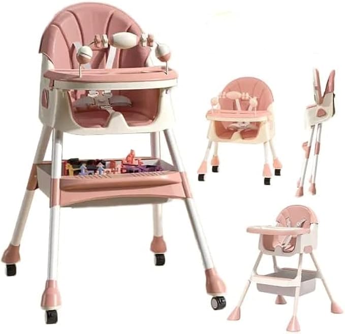 [E500-pink] foldable baby feeding chair E500 (Pink)