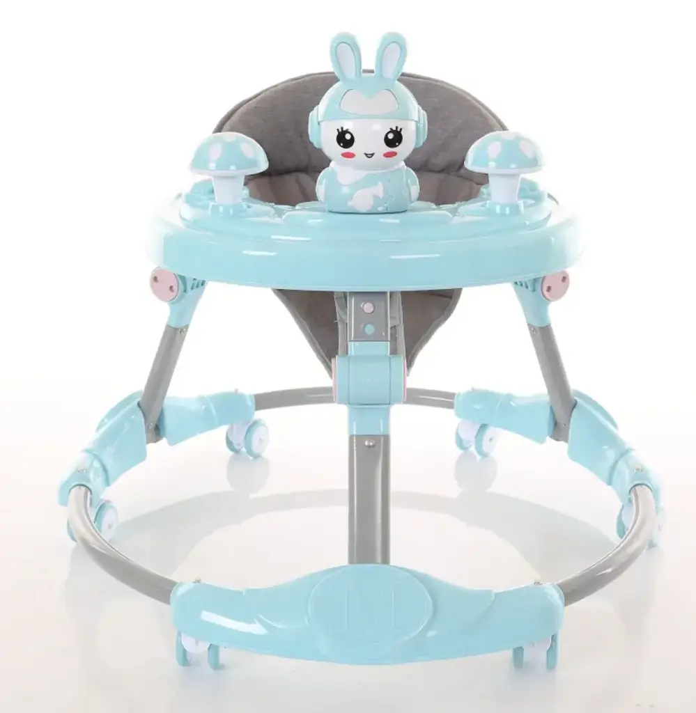 Rabbit metal baby walker with handle 