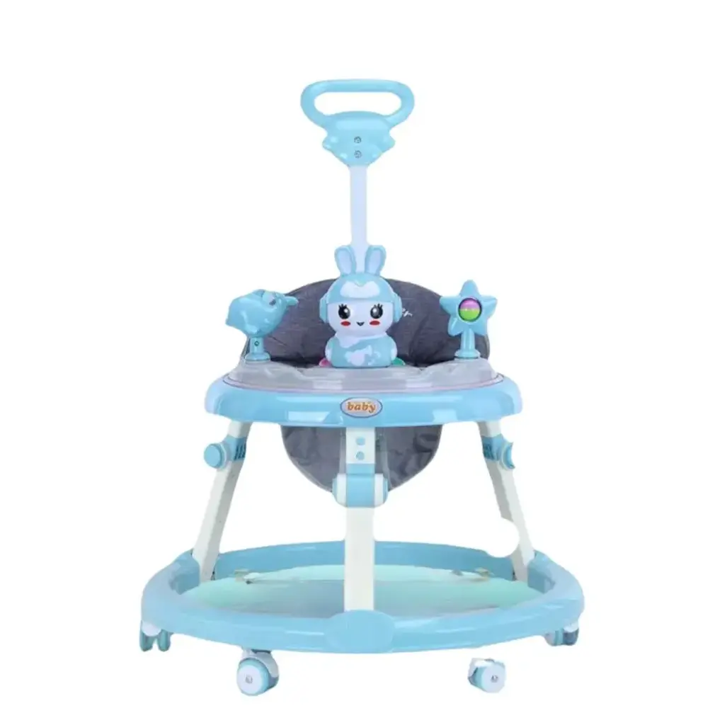 Rabbit metal baby walker with handle 