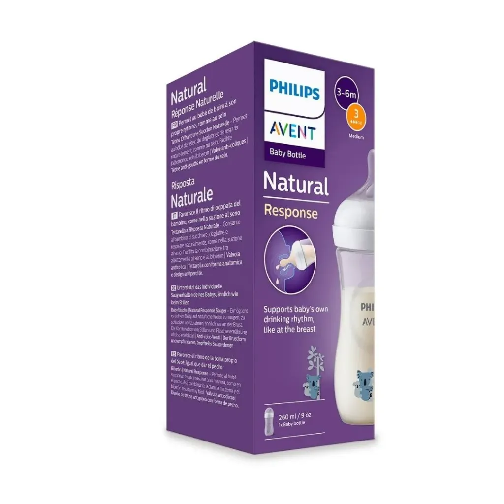 [SCY903/01] Avent Natural Bottle Response (3-6) 260ml- 1 Pack