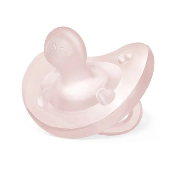 Chicco soft soother (0_6 pink )