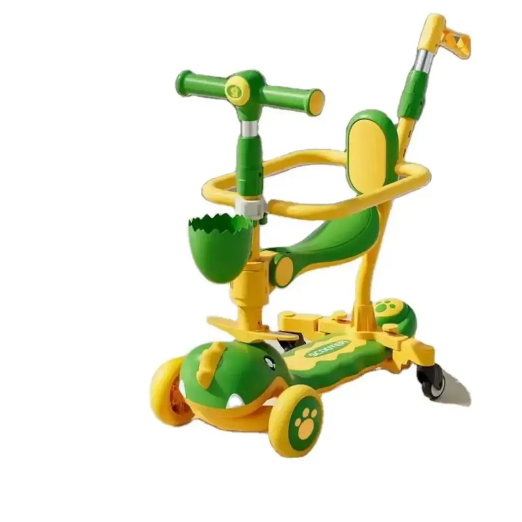 [323-13] Dinosaur Scooter 3 in 1 (yellow-green)