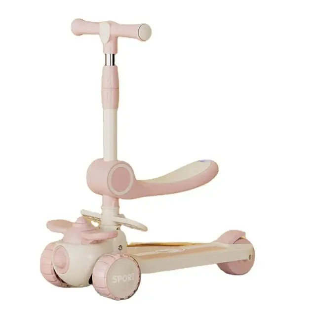 [323-4] Helicopter Scooter 2in1 (بينك)