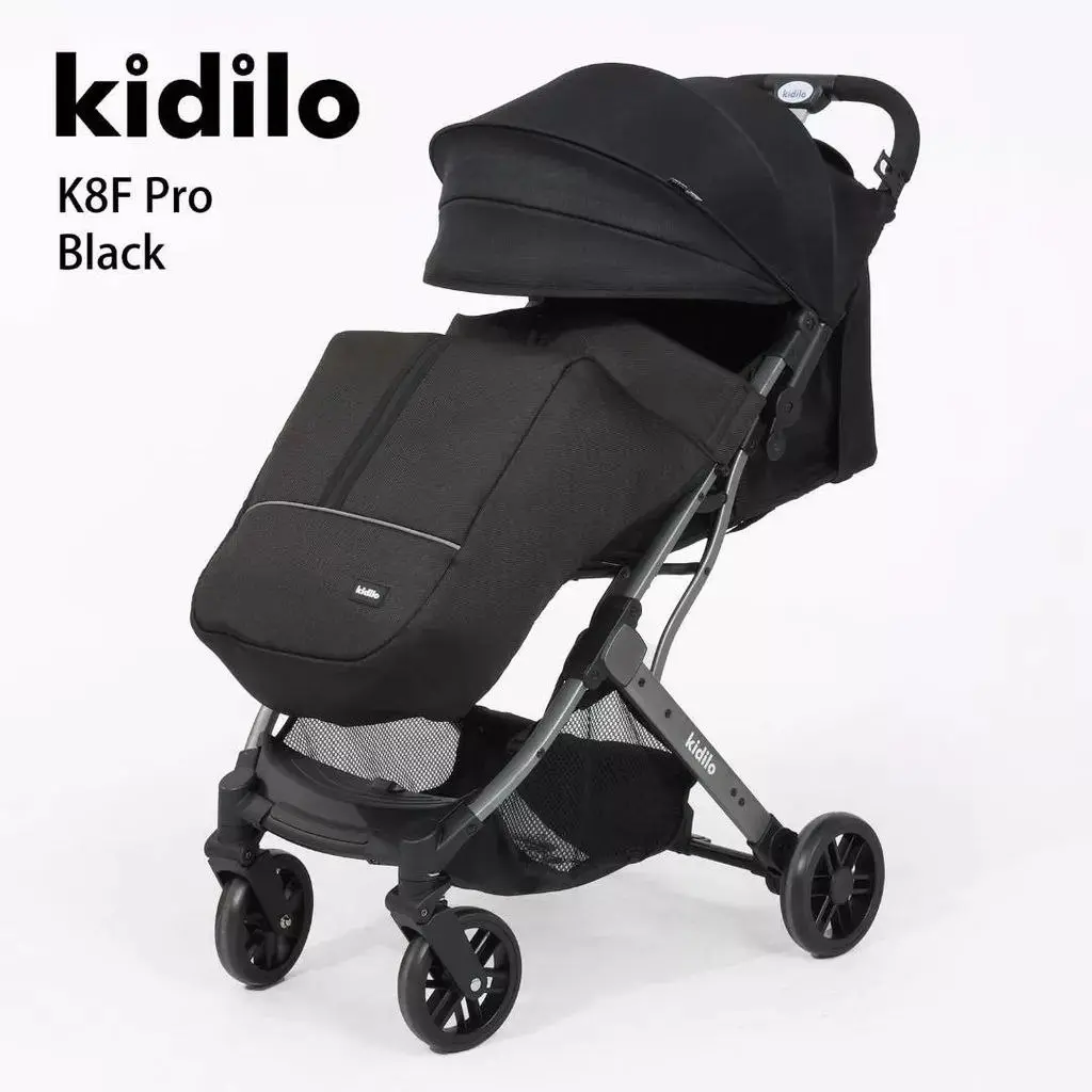 kidilo k8 pro F Baby Stroller (Black)