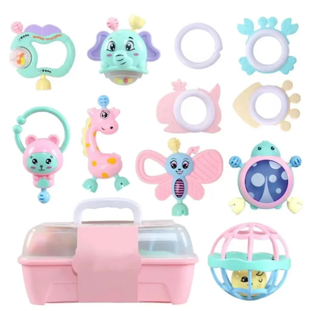 [a01-653] bubble baby rattle 11pcs 