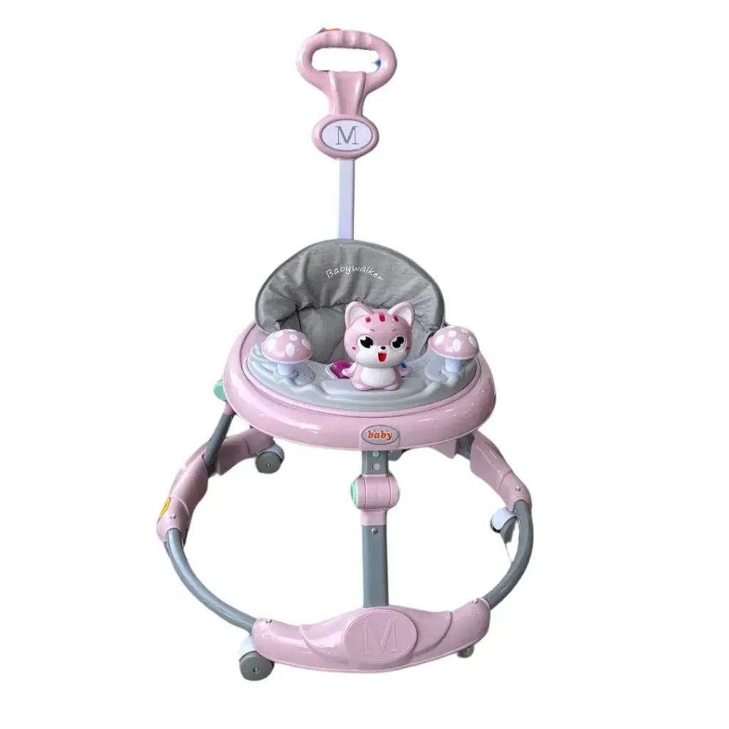 Cat metal baby walker with handle