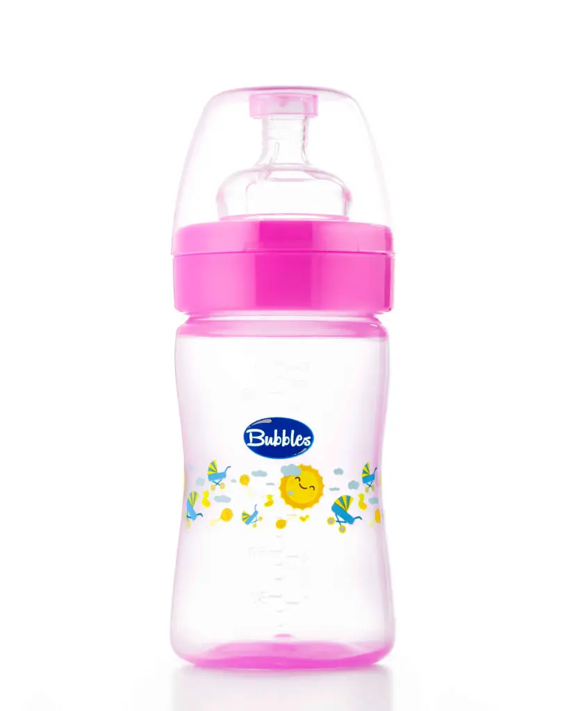 Bubbles Classic Bottle 180 ml (1 – 6 months) (بينك)