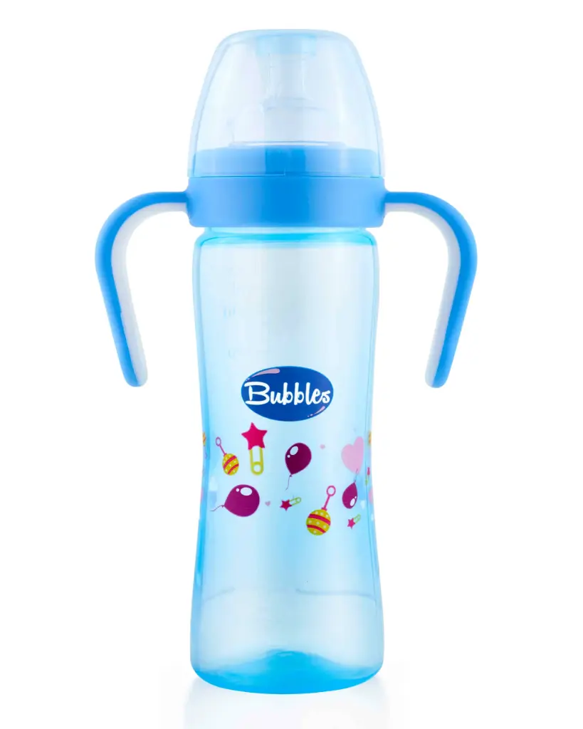 Bubbles Classic Bottle with Handles 270 ml (+6 months) (Blue)
