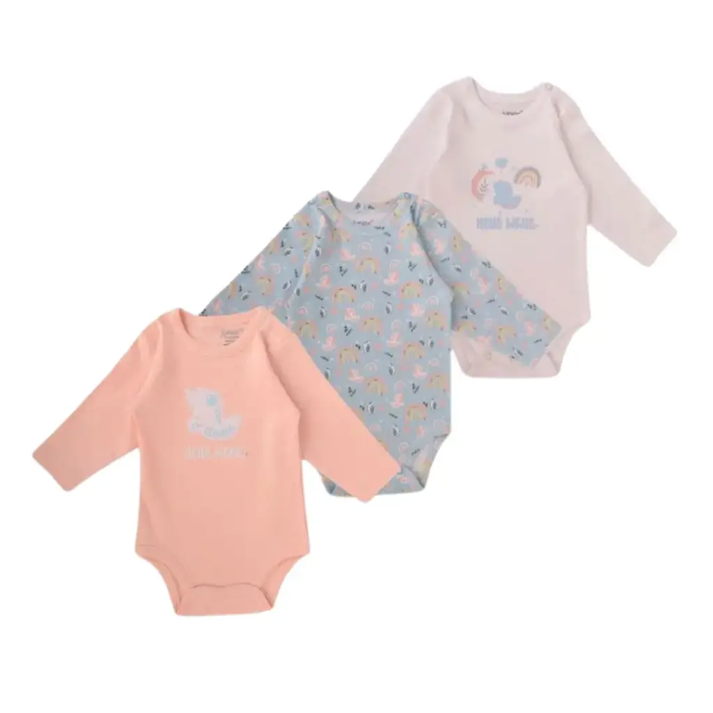 junior hello birdie body suit set long sleev(9-12)   