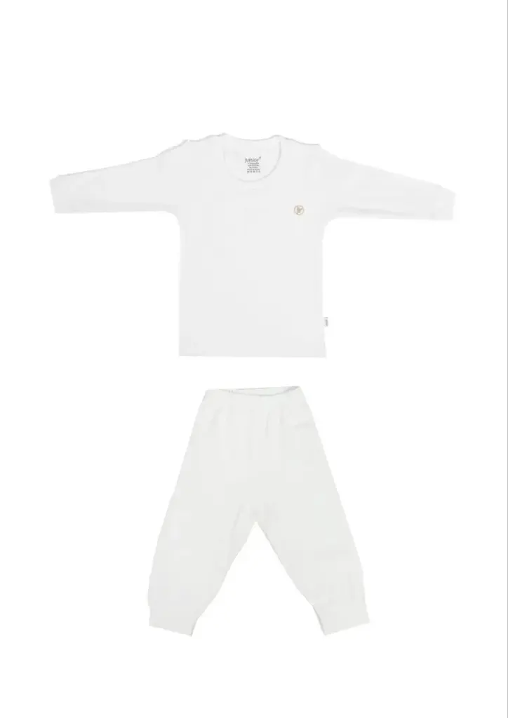 [4751-01] junior baby white thermal set (3-6) 