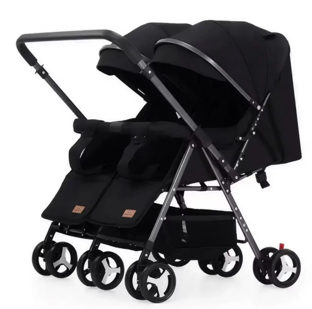 [ABL-A6-blk]  Twin baby stroller side by side  (Black)