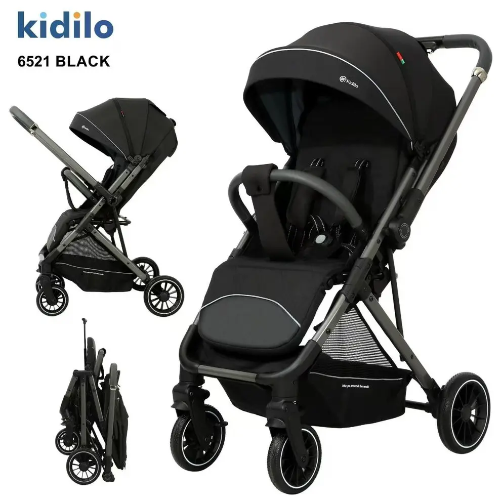 [6521-blk] kidilo baby stroller 6521 (Black)