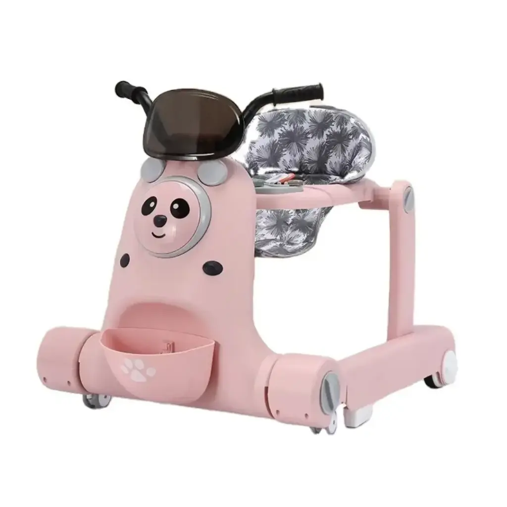 [sh-807-1-pink] bear baby walker  (بينك)