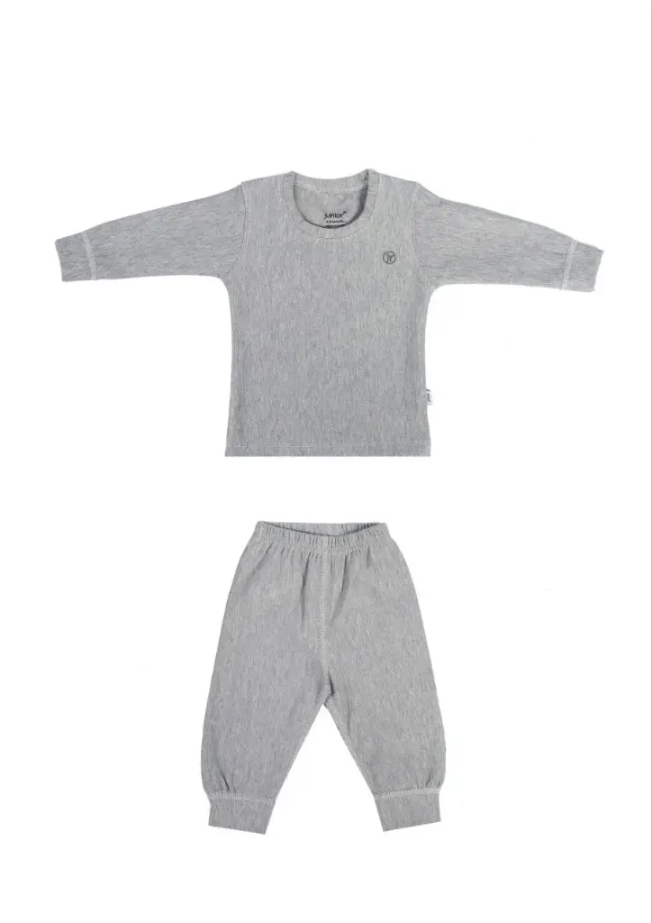 [4751-05] junior baby gray thermal set (12-18)    