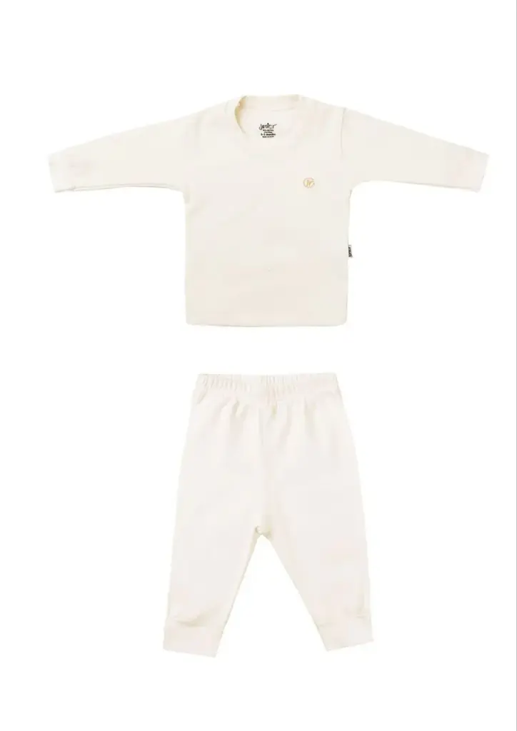 [4751-09] junior baby off-white thermal set (12-18)    