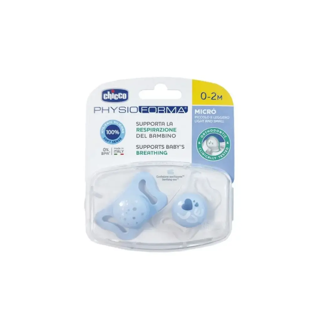[8058664156269] chicco soother micro 0-2(2pcs)blue