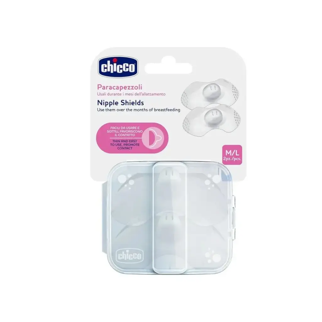 [8058664070473] chicco skin to skin silicon nipple shield M/L
