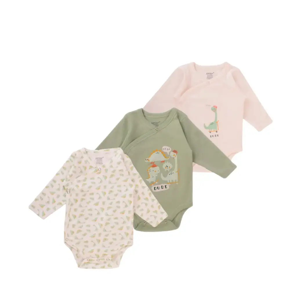 [6213-77] junior cool dude body suit set long sleev(6-9)                        