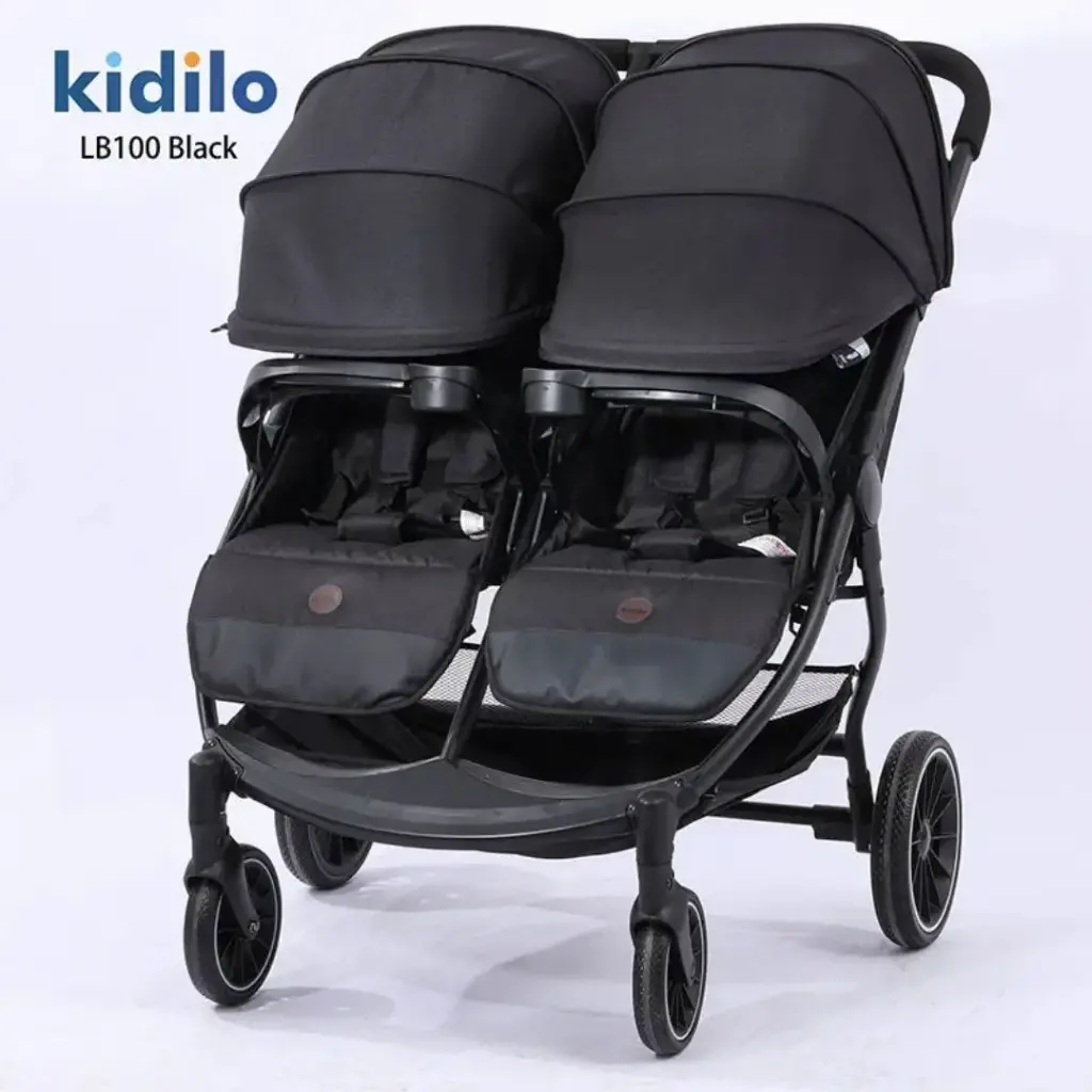 [LB100-blk] kidilo twin baby stroller side by side LB100 (Black)