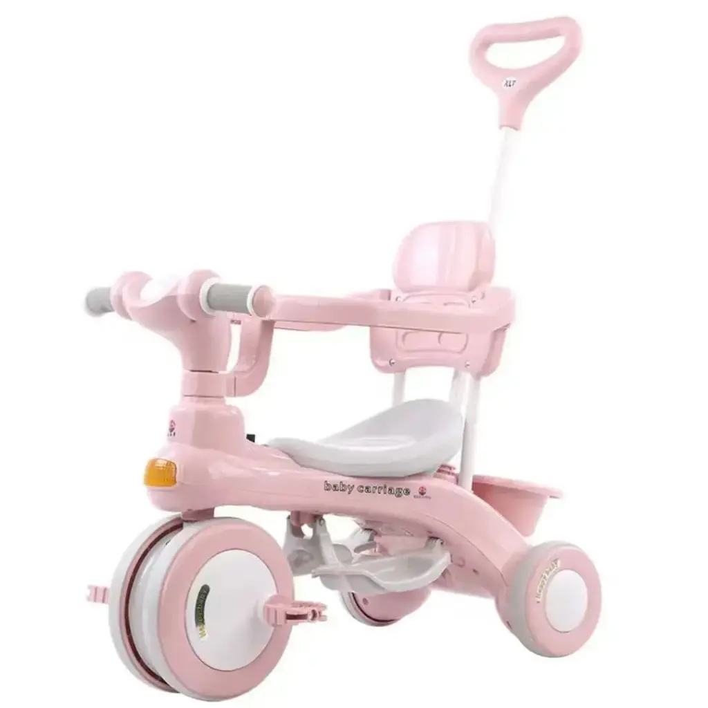 [688-pink] Baby bike with handle (pink)