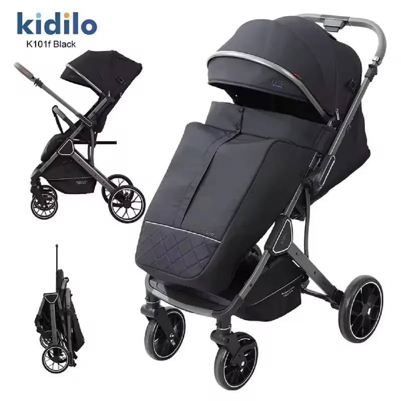 [K101F-blk] Kidilo Baby Stroller K101F (Black)