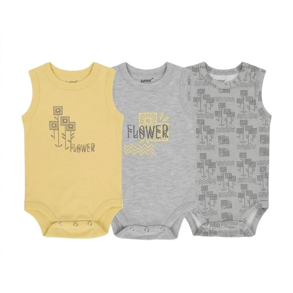 [7213-73] Junior Flower Sleeveless Bodysuit (9-12) 