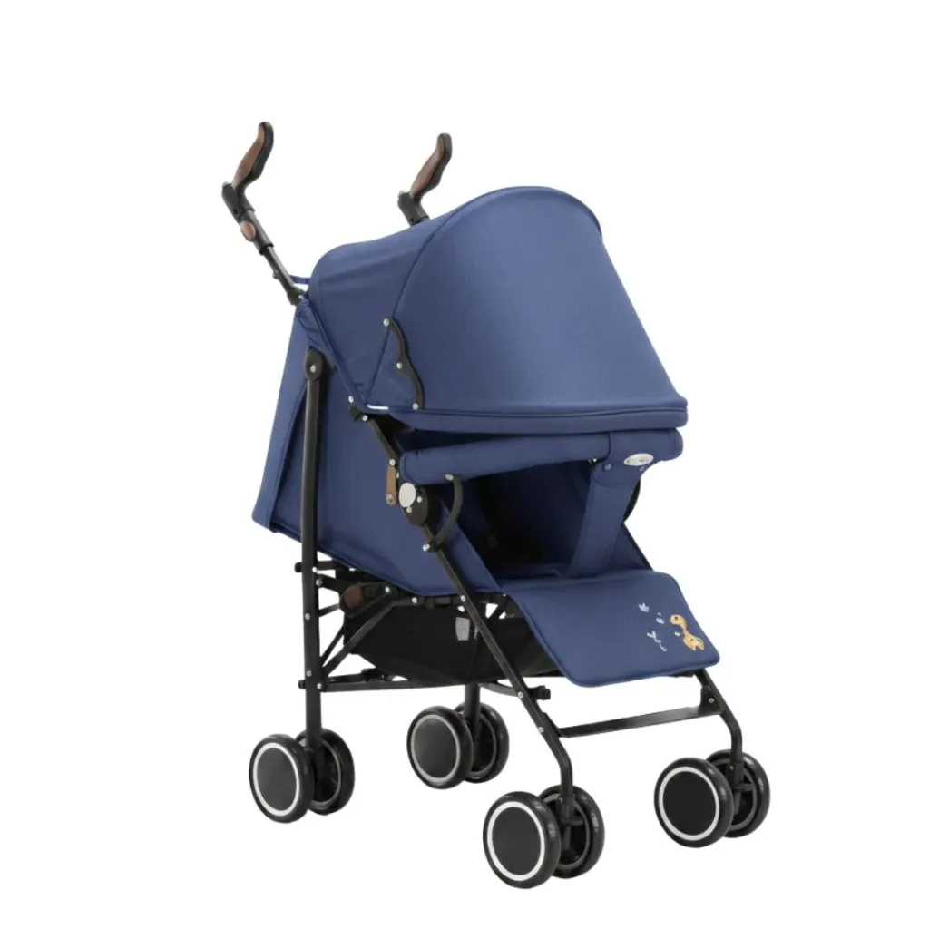 [668-3-blu] عربة اطفال استرولر عكاز خفيفة الوزن (ازرق)