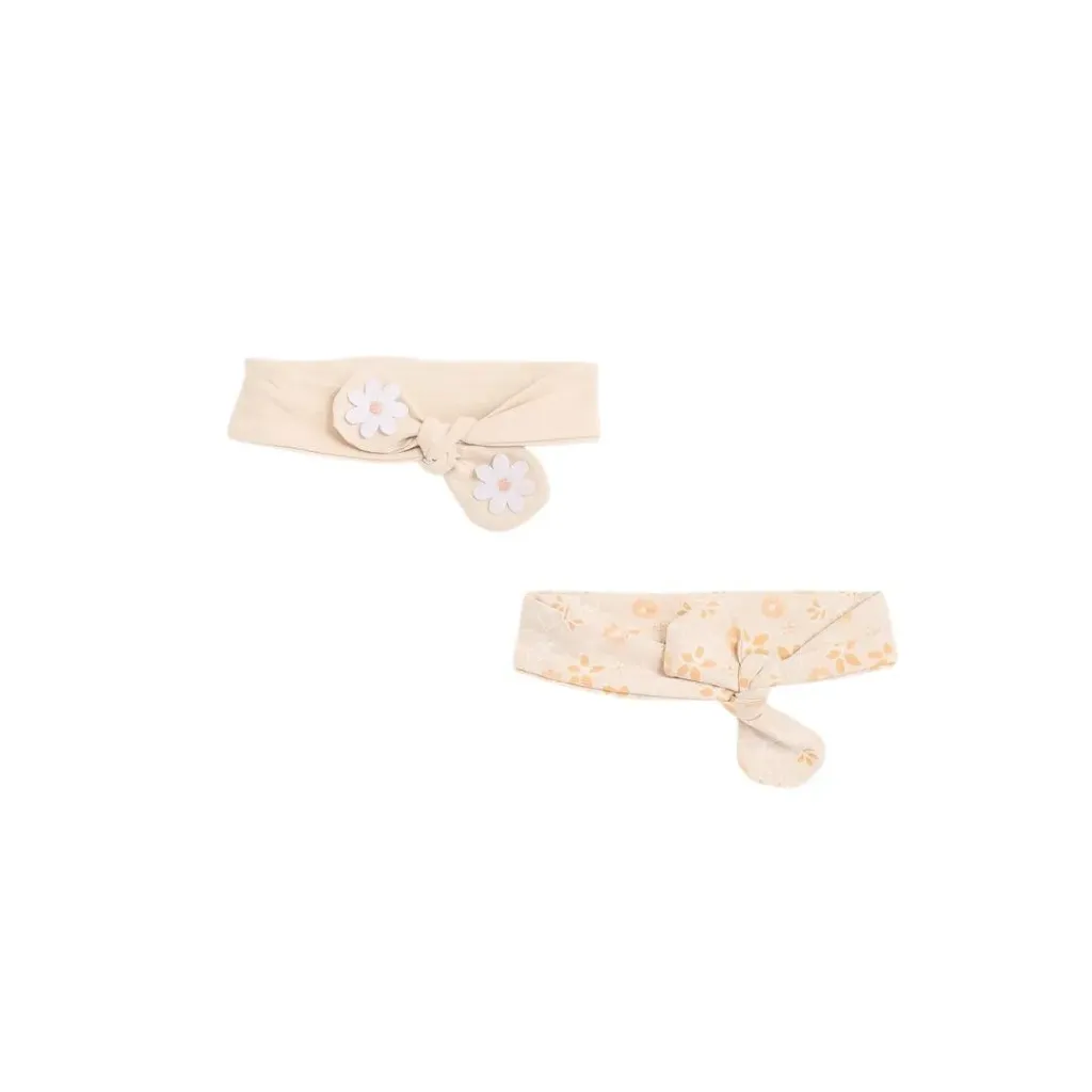 Junior baby beige flower hair tie