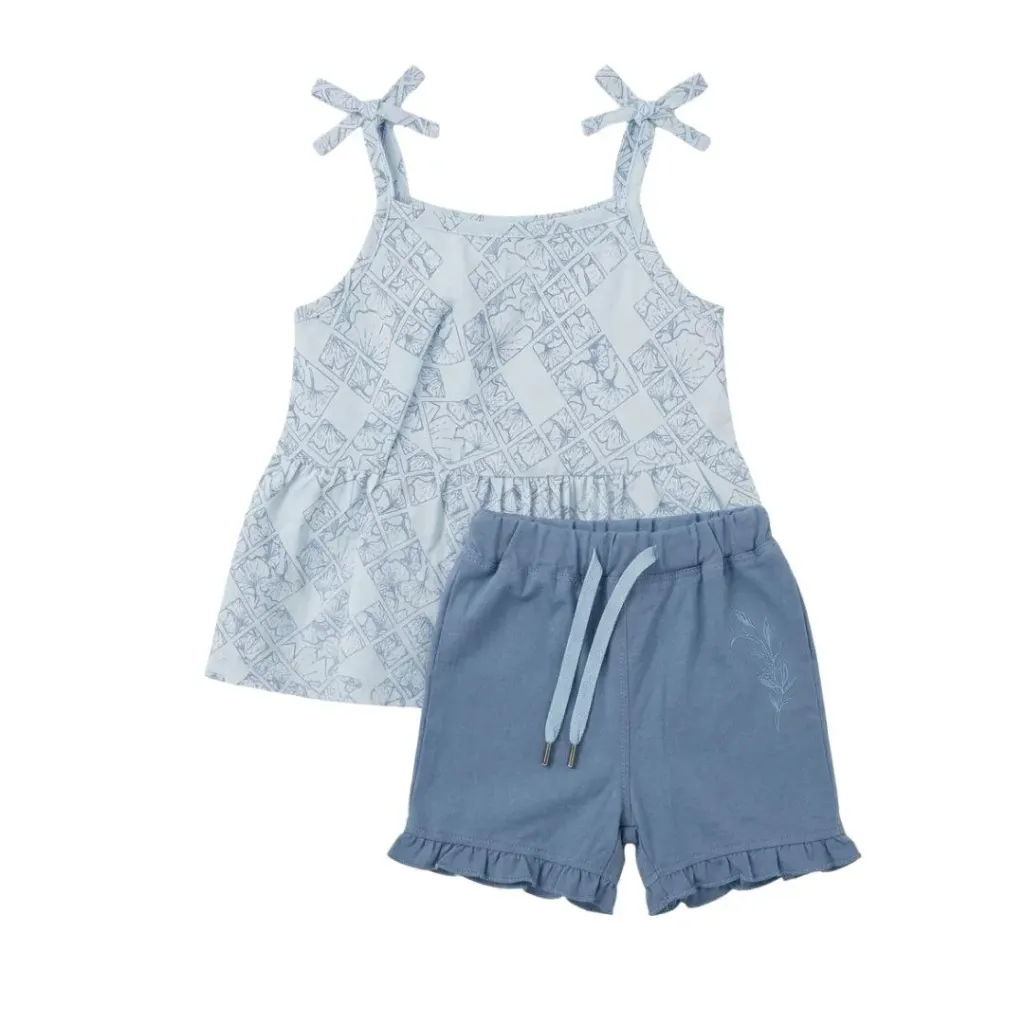 junior blue flower  baby pyjama