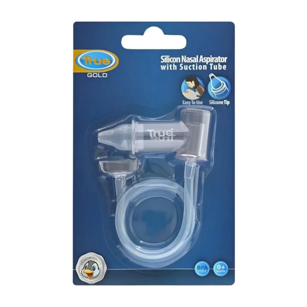 [2025201] True Gold Silicon Nasal Aspirator with Suction Tube