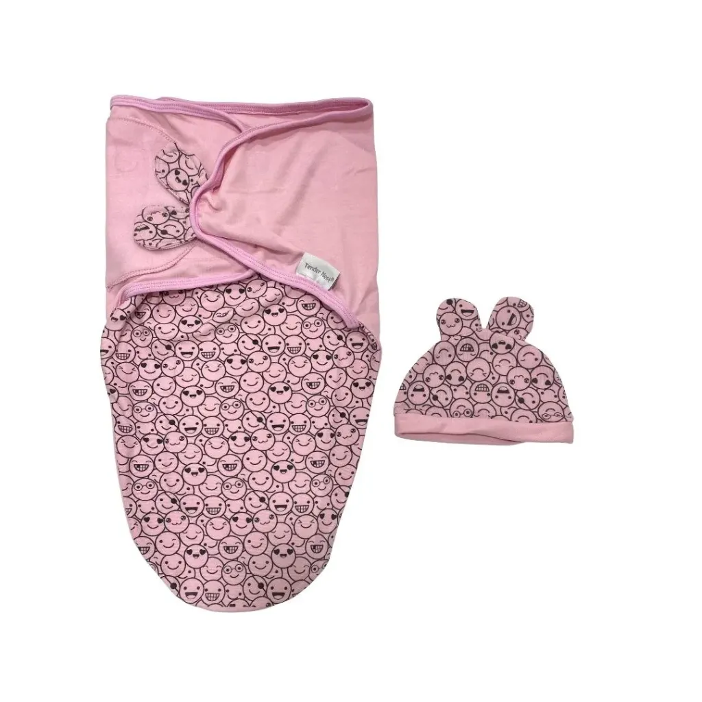 Petit bebe baby swaddle with cap