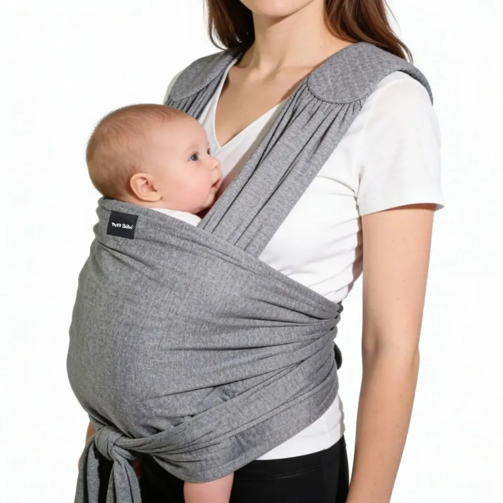 [100311301] Petit bebe baby wrap premium max (رمادي)