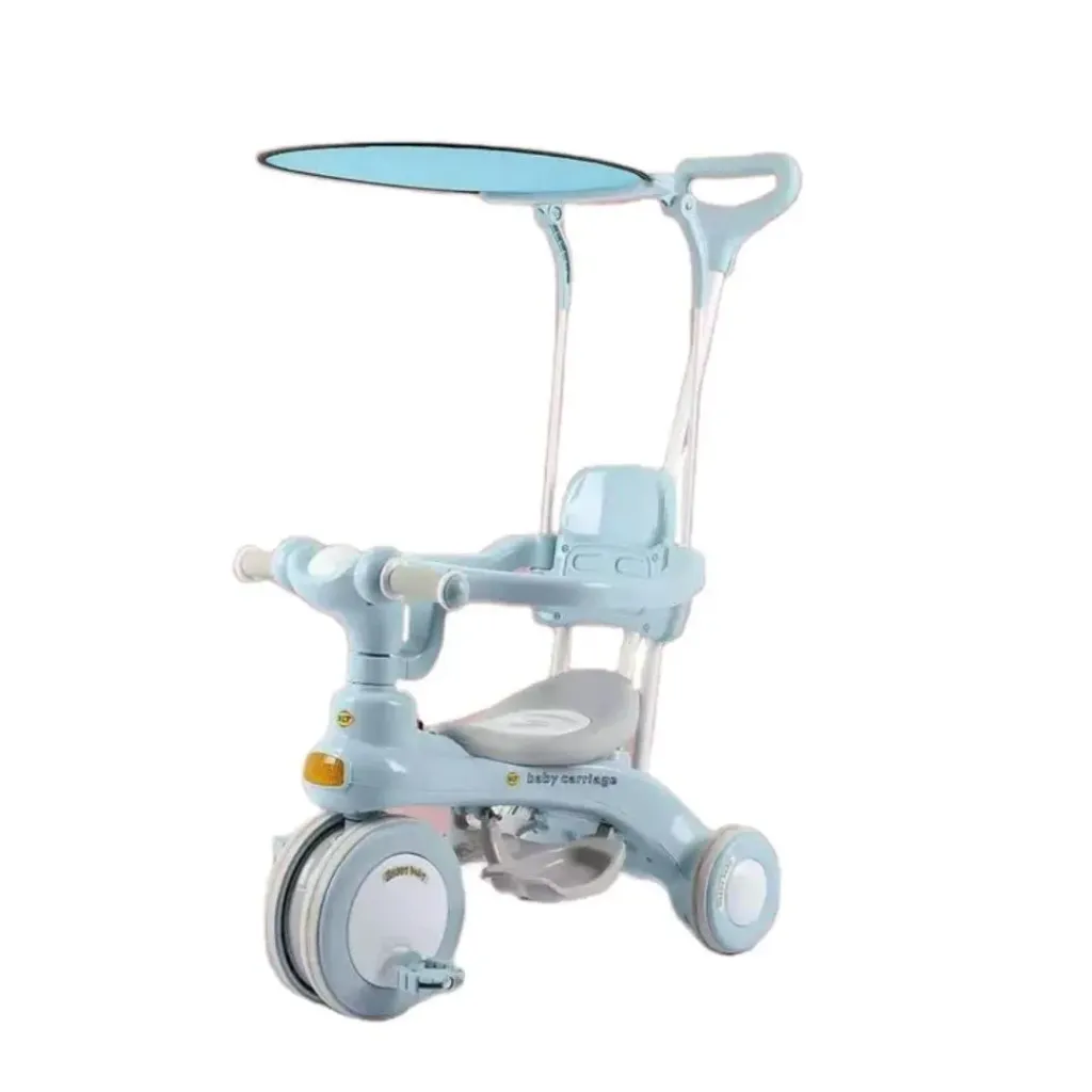 [XLT-618-1-blu] Baby bike with handle & canopy (Blue)