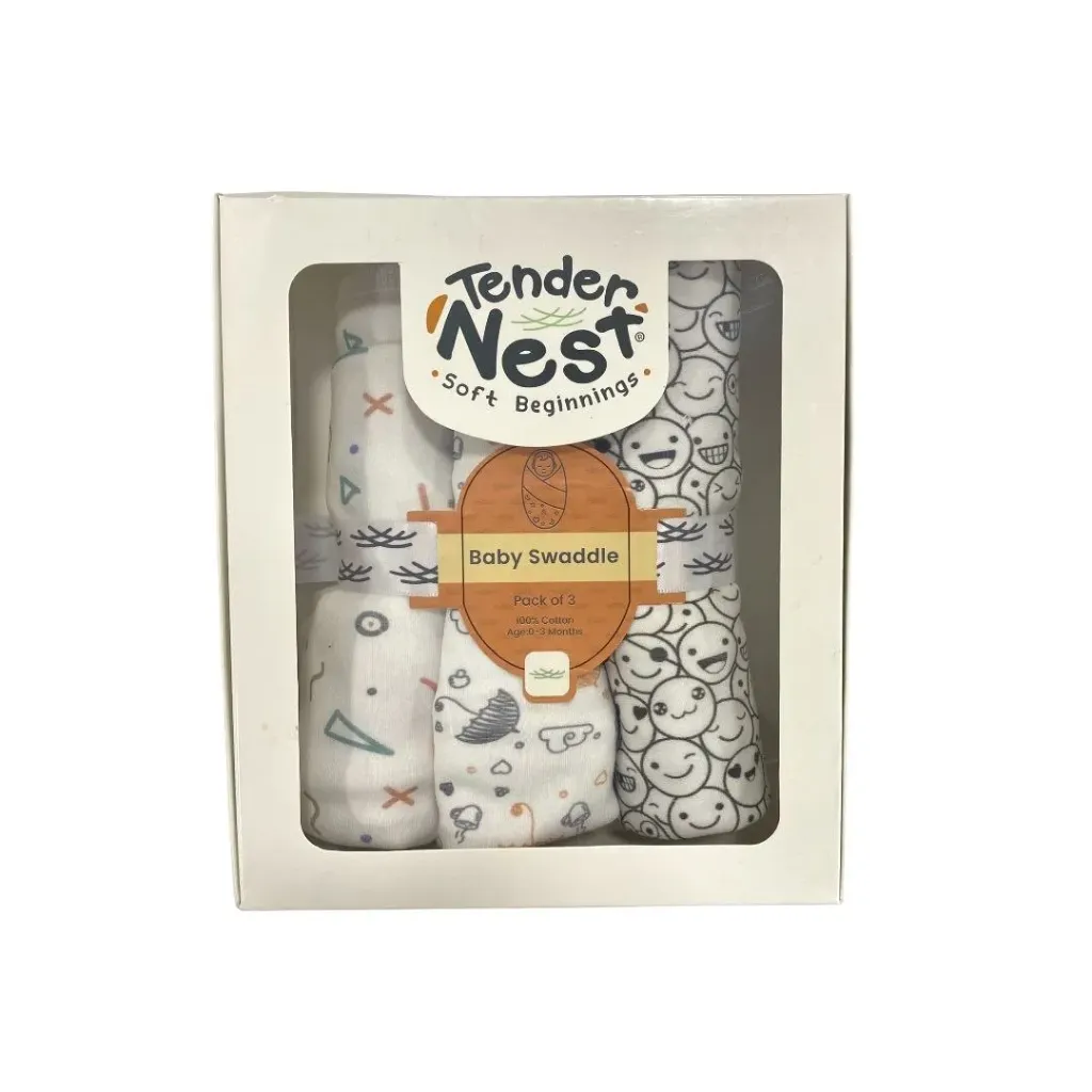 Petit bebe baby swaddle set 3pcs