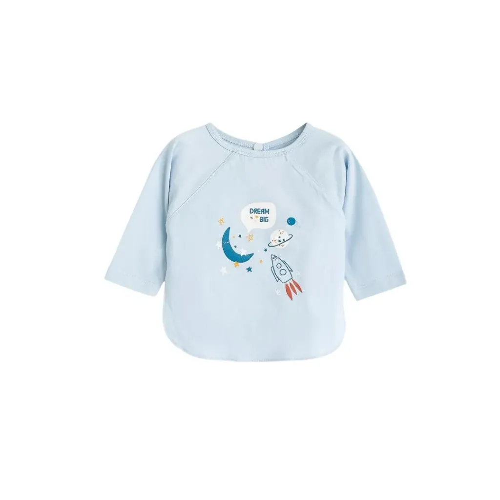 Junior dream big baby bib with sleeve