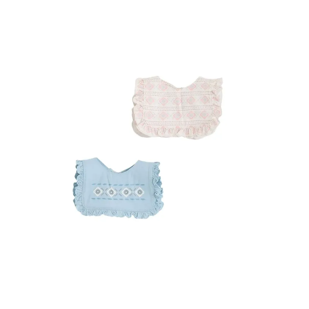 Junior girly baby bib 2pcs