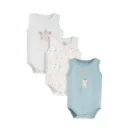 junior happy birth day body suit set sleeveless 3pcs