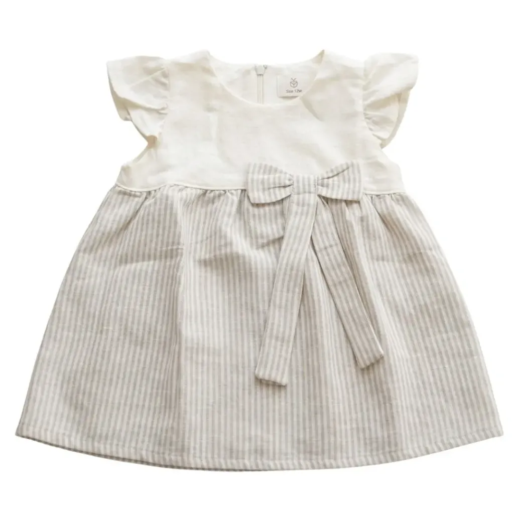 [261103602] Junior beige bow dress (6)