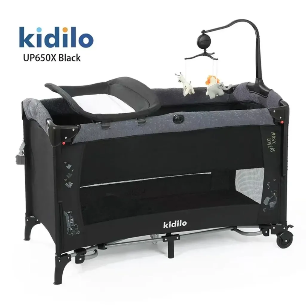 [UB650-X-blk] Kidilo baby portaple bed UB650-X (اسود)