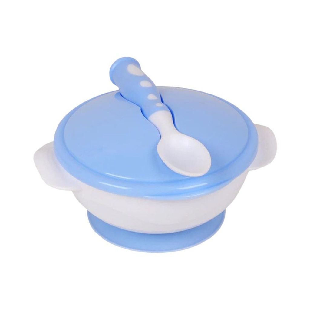 Safari suctional bowl with spoon  (Pink)