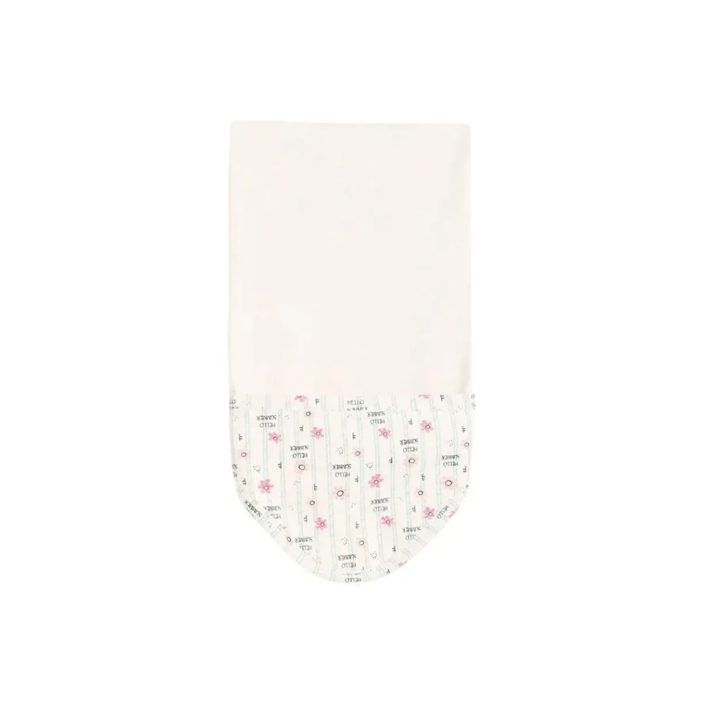 [1-1724-26] Junior baby blanket hello summer flower