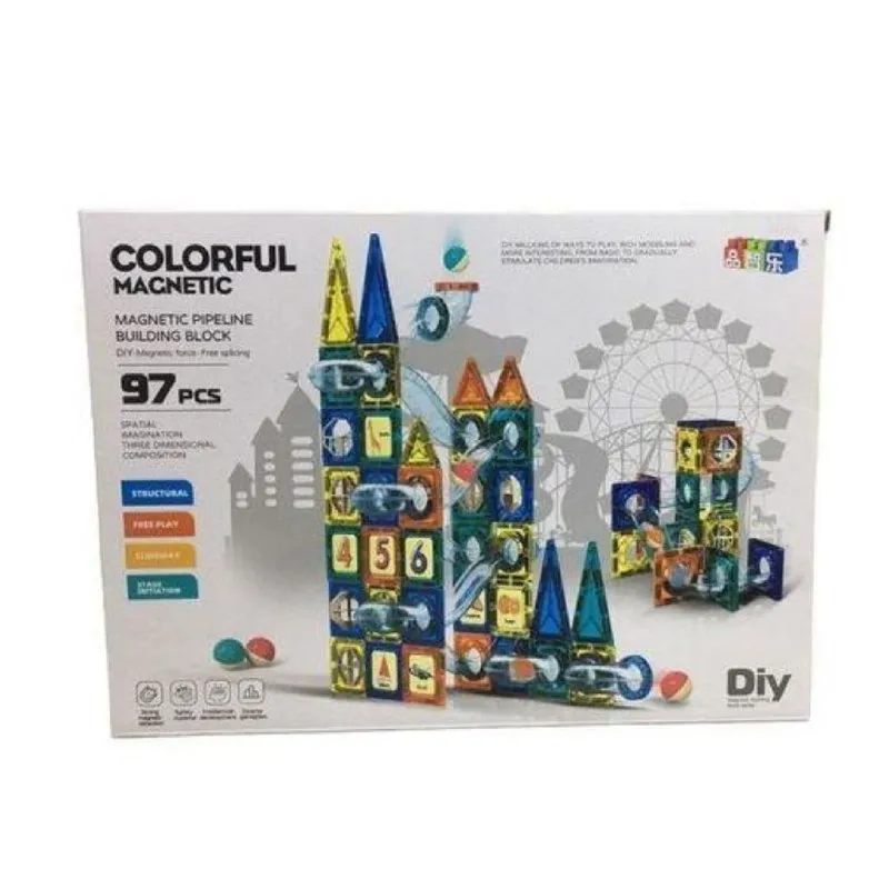 Colorful magnetic blocks 97pcs