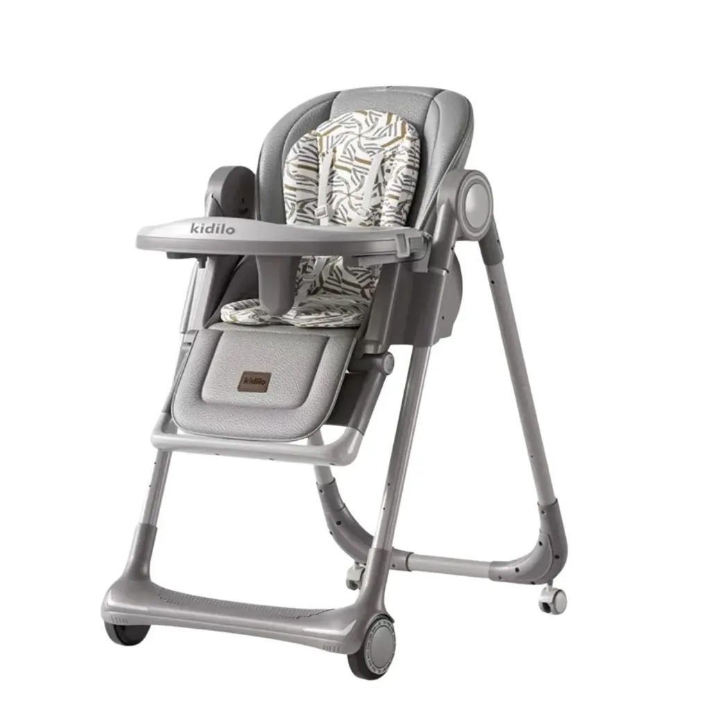 [KD005-dark gray] Kidilo Baby Feeding Chair KD005 (رمادي غامق)