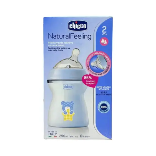 [8058664153640] chicco natural feeling 250 ml 2+ blue