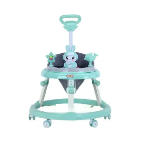 Rabbit metal baby walker with handle 